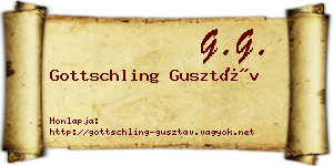 Gottschling Gusztáv névjegykártya
